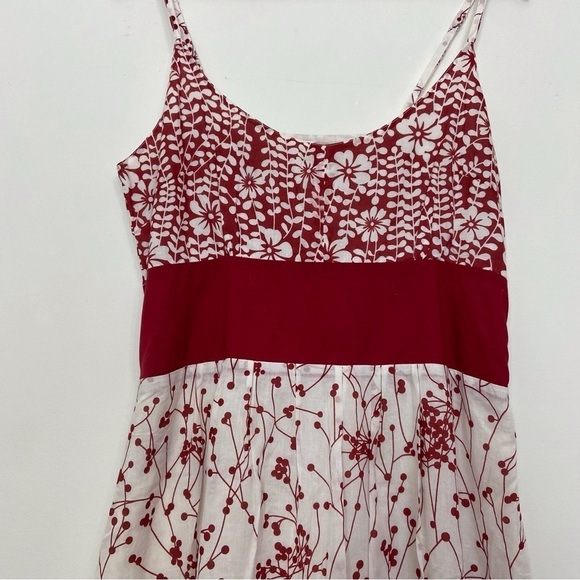 Point Zero dress pure cotton floral white red empire waist floral lightweight - Picture 5 of 16